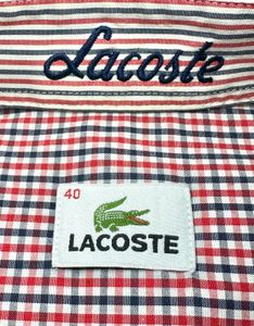 Men's Lacoste Gingham Short Sleeve Shirt