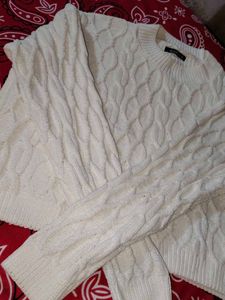 Cream Cable Knit Sweater