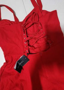 Stunning Red Fit and Flare Dress by Trendyol