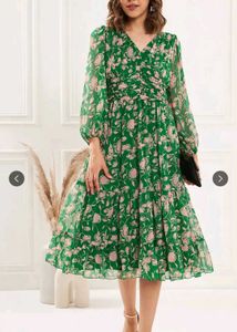 Floral Green Maxi Dress