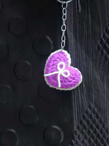 crochet heart keychain ❤️💝