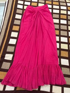 Floral print pink Croptop With Pleated Skirt And J