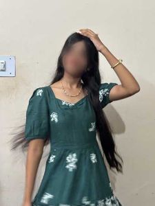 Green Floral Print mini Dress