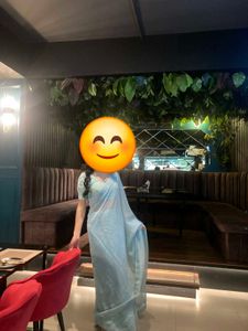 Elegant saree with blouse and skirt