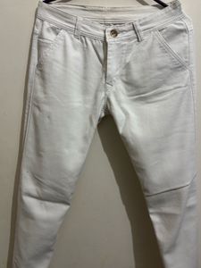 Stylish White Casual Pants