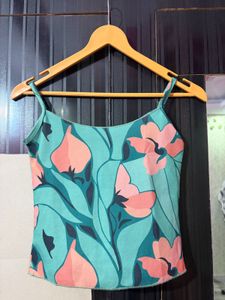 Floral Print Spaghetti Strap Top