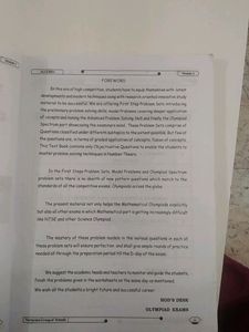 Mathematical Olympiad Problem Primer Module 2 &amp; 3