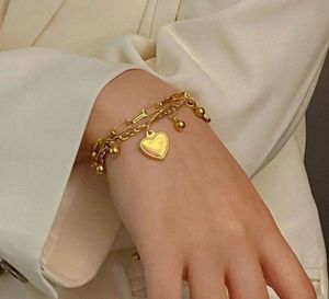 Chic Gold Layered Heart Bracelet