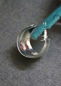 Chunky Silver Hoop Earrings