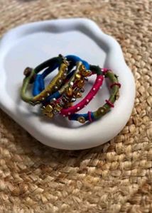 Bohemian Thread Wrapped Bangles Set