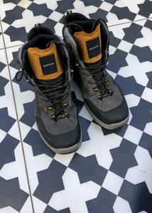 Men Trekking Leather Waterproof Shoes High Ankle