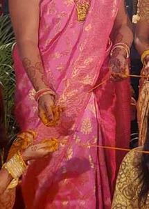 Pink Banarasi saree