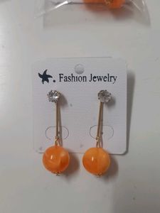 Orange Drop Earrings