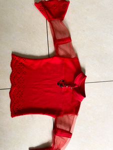 Partywear Women's Red Crop Top