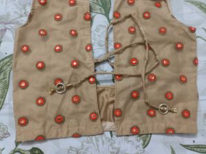 Embellished Sleeveless Ethnic Blouse/Koti