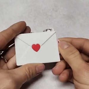 Photo Envelope Keychain 3d Printed