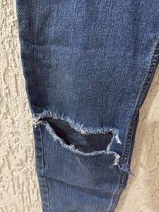 Blue Ripped Skinny Jeans