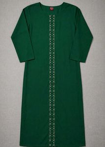 Elegant Green Kurta with Embellishment
