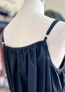 Sleek Black Zip-Front Dress