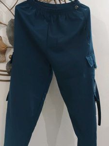 Loose Fit Cargo Pants - Teal