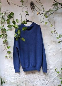 Zara Cozy Blue Knit Sweater