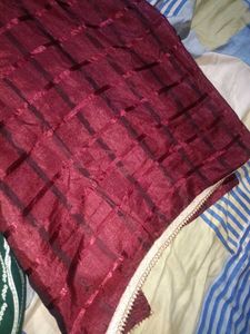 Elegant Maroon Saree