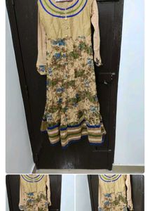 Floral Print Long Sleeve Kurta