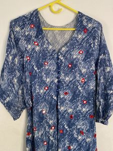 Blue Printed Kurta
