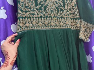 Elegant Green Kurta with Gold Embroidery