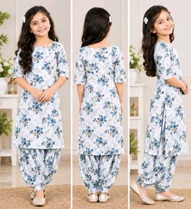 Floral Print Kurta with Patiala Pants