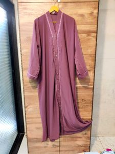 Elegant Purple Abaya Style Gown