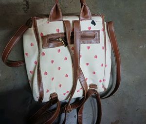 Cute Heart Print Handbag