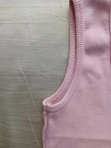 Light Pink Ribbed Tank Top