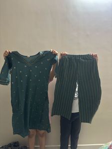 Green Kurta Set ( m size )