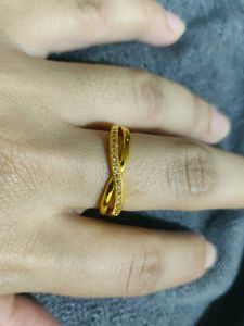 925 Elegant Gold plated Band Ring