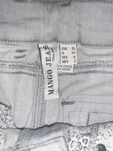 Authentic MANGO Denim | Ash Grey Slim-Fit Jeans