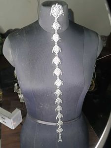 Exquisite Silver-Toned ponytail chain
