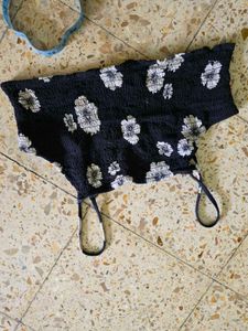 Floral Smocked Crop Top