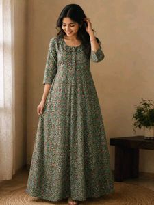 Elegant Floral Print Maxi Dress