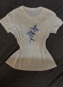 b1g1 free flower printed pure cotton tee