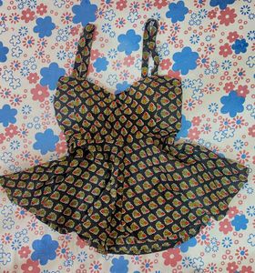 Ethnic Print Peplum Top