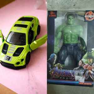 combo of two die cast and  charcter figure