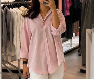 Pink Oversized Button-Down Shirt