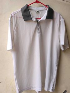 FILA Men's White Polo T-Shirt