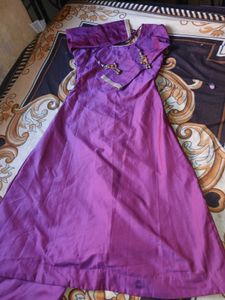 Purple Embroidered Salwar Kameez Set