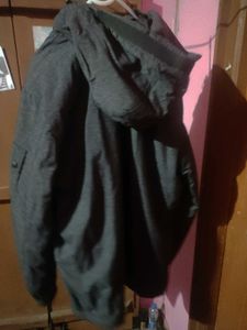 Gray Hooded Heavy Premium Casual Jacket