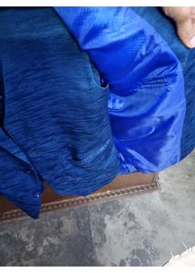 Blue Textured Coat pant