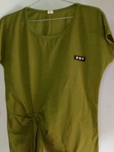 Stylish Olive Green Tunic Top
