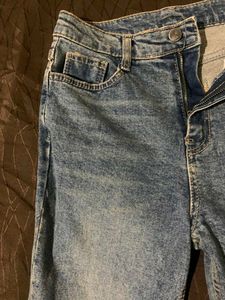 Flared Blue Denim Jeans