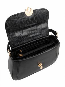 Chic Black Croc Handbag